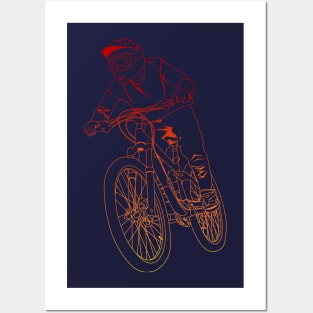 CYCLIST IN ACTION Posters and Art